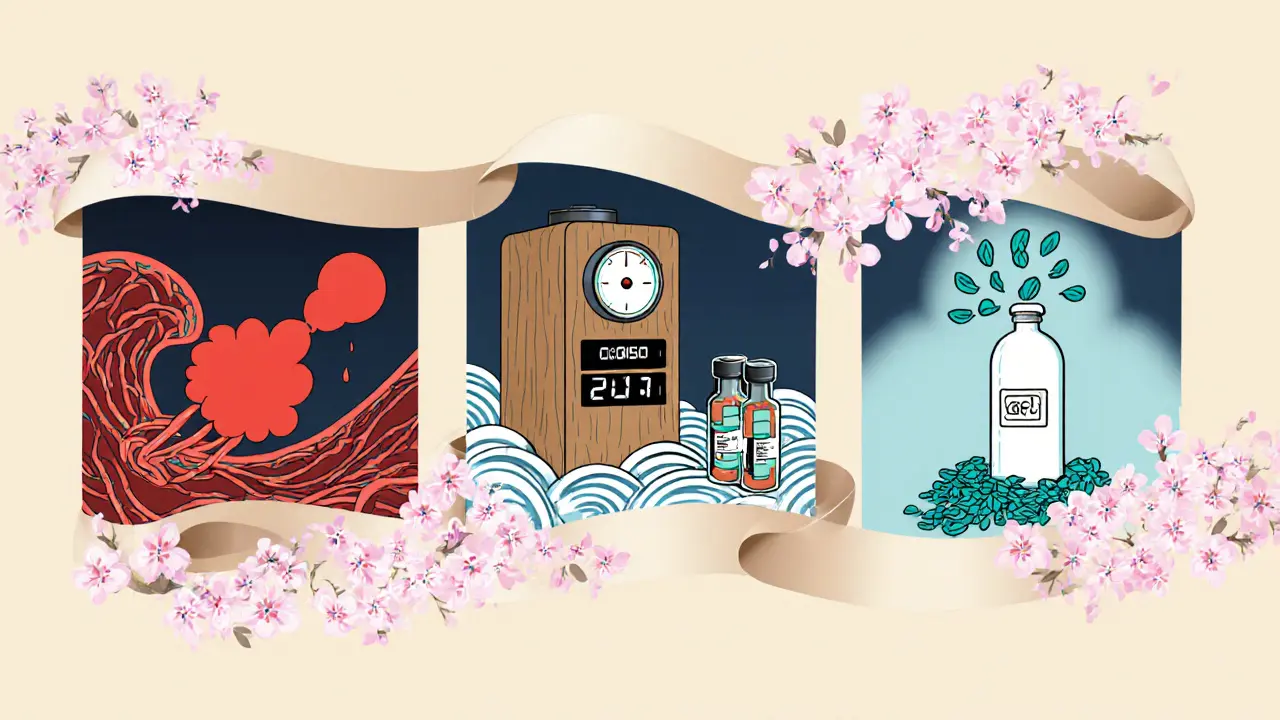 Tři scénky: nitroglycerin, plasmaféreze a SSRI, zobrazující léčbu akutních krizí.