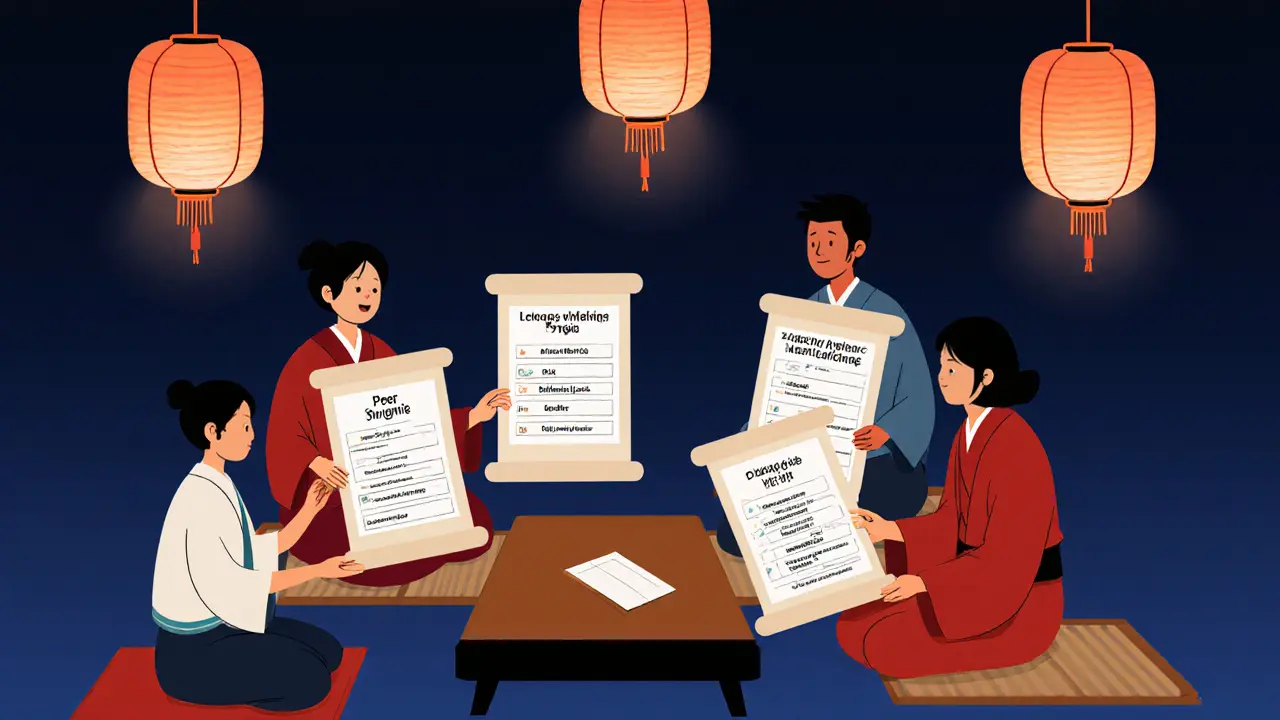 Skupina (klient, peer pracovník, psycholog) společně prohlíží pět částí plánu duševní pohody.