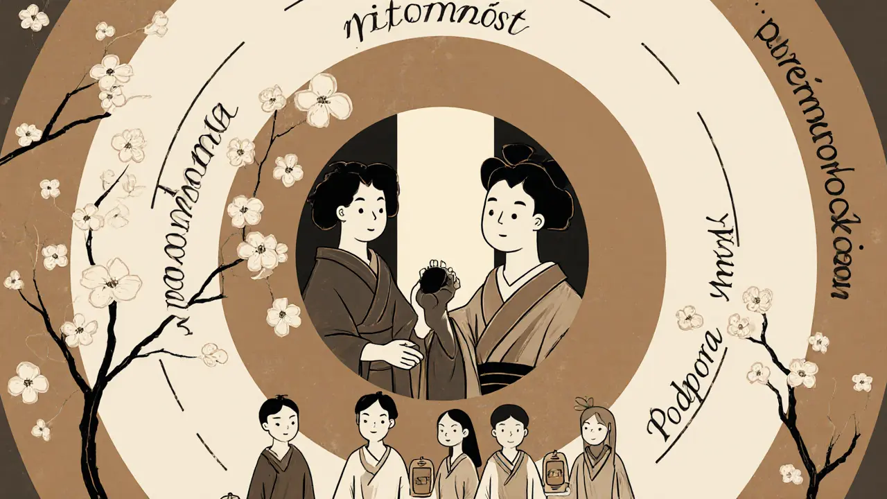 Kruhová scéna znázorňující terapeutický vztah, supervizi a dopad na klienty.