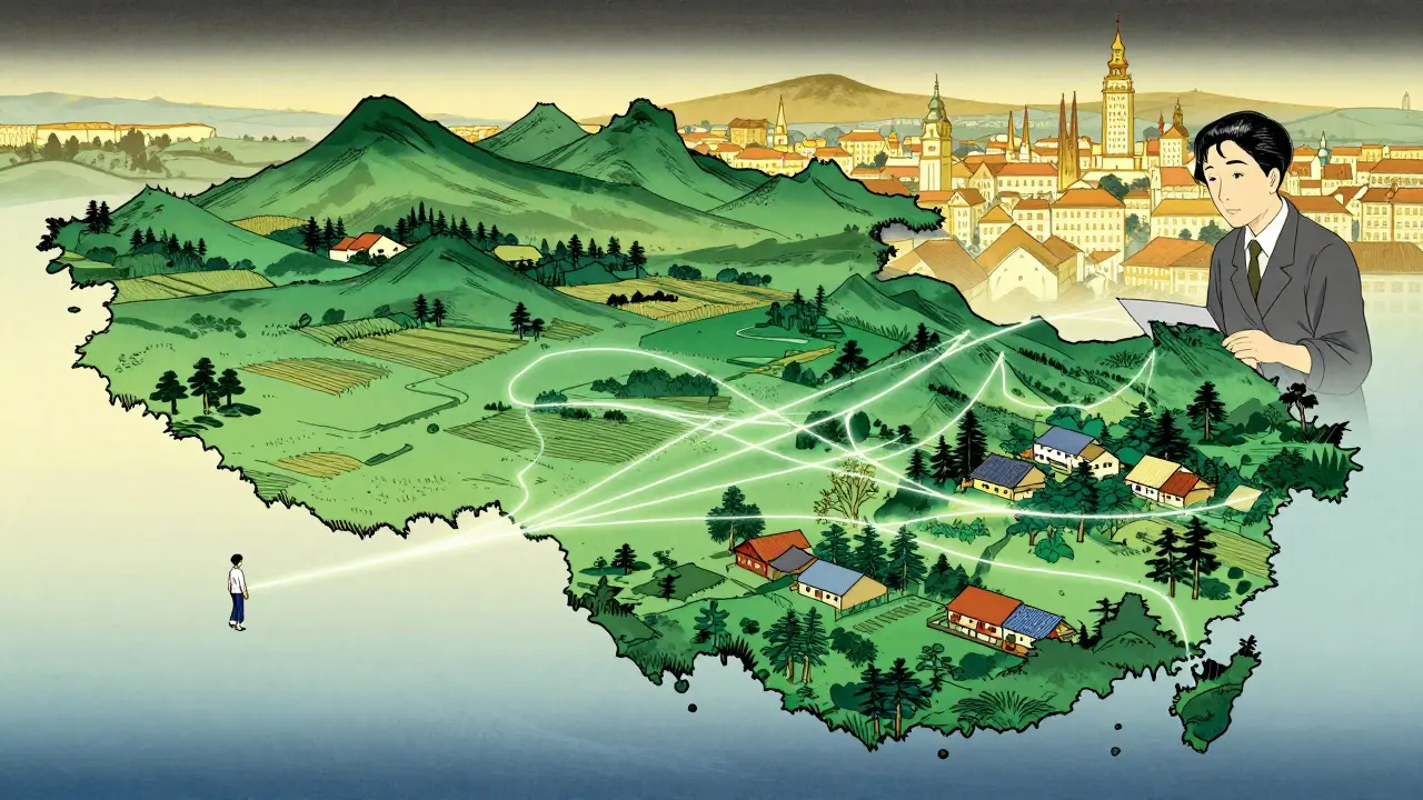 Online terapie propojující klienta v regione s odborníkem v Praze.