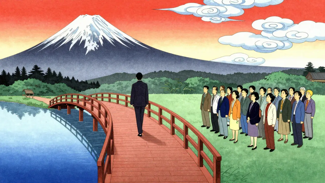 Symbolická cesta od individuální k skupinové terapii.