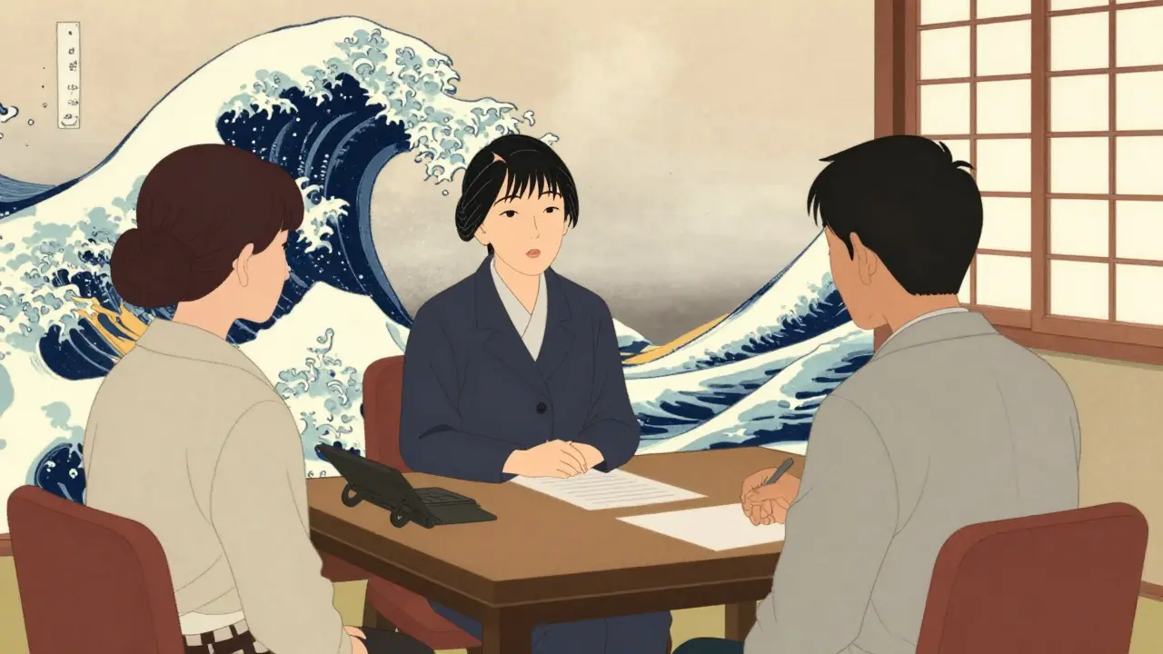 Klidná konzultace s terapeutem v japonském stylu