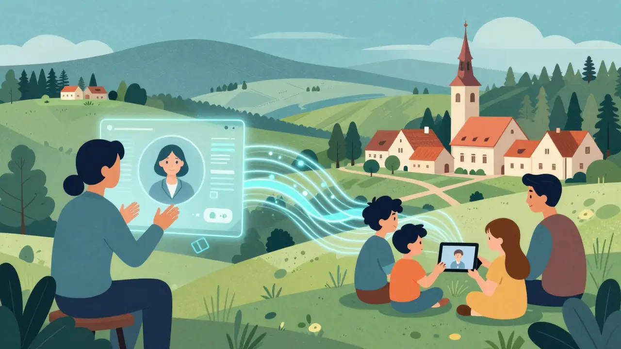 Online podpora propojující terapeuty a rodiny na venkově
