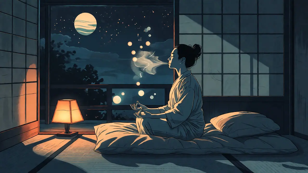 Meditace před spaním s vizualizací pokroku a klidu