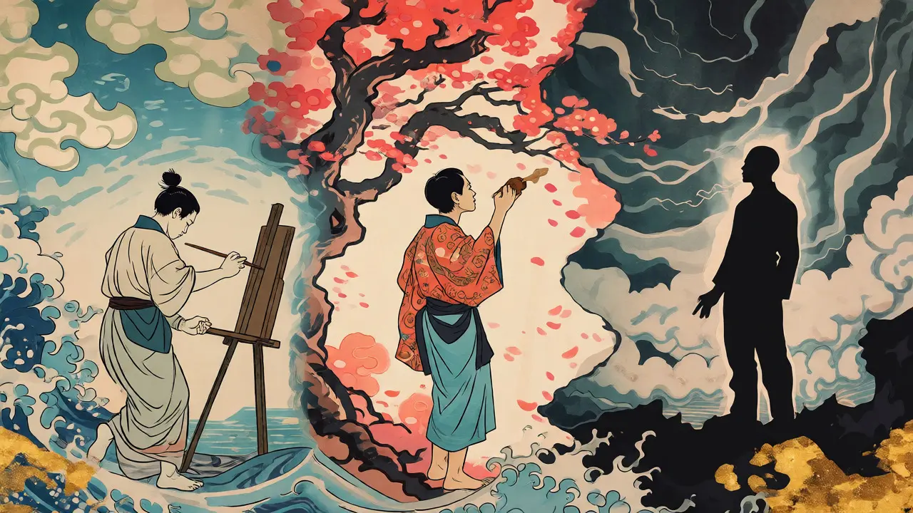 Tři cesty k nalezení smyslu života v tradičním japonském stylu.